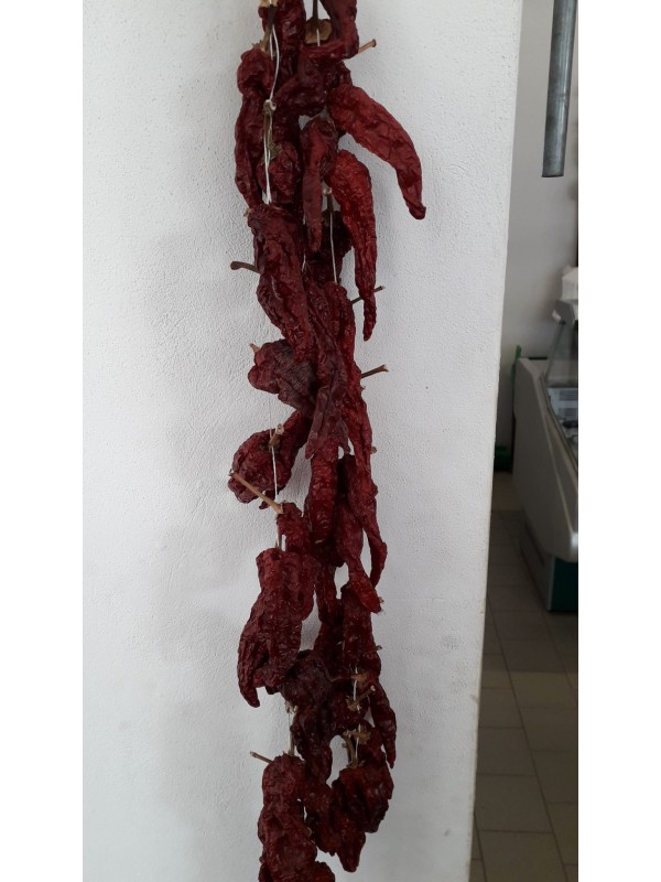 Pepe dolce "crusco" a filaro (essiccato naturalmente al sole)