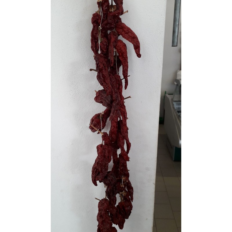 Pepe dolce "crusco" a filaro (essiccato naturalmente al sole)